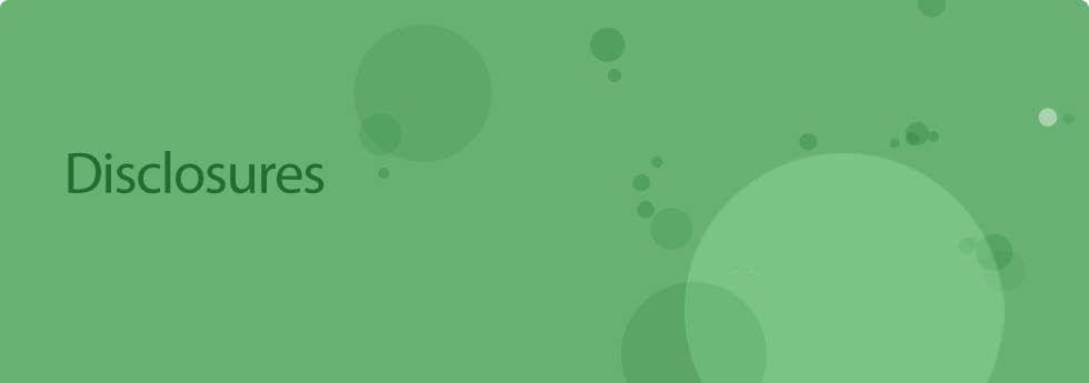 Image with Text overlay: Disclosures
